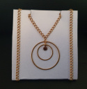 Gold necklace with circles