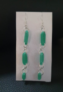 Long sea green earrings