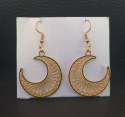 Openwork moon earrings